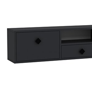 1305dropct-1 Duvara Montaj Tv Sehpasi ANTRASİT-SİYAH KULP