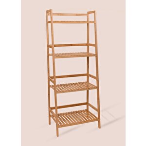 The Mia Bambu 4 Katlı Düzenleyici Dolap Raf 120x49x32 Cm