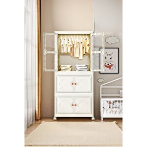 Çok Fonksiyonlu Saklama Dolabı Büyük Kapasiteli Katlanabilir Kurulumu Kolay Saklama Kutusu Dolap