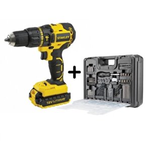 Fatmax Scd718d2ka 18v 2ah V20 Çift Akü Darbeli Matkap + Aksesuar Seti