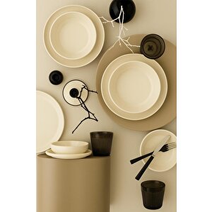 Moderna 18 Parça 6 Kişilik Yemek Takımı Krem