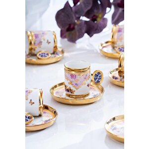 Caviar Mor 6'lı Kahve Fincan Takımı Shp-07190