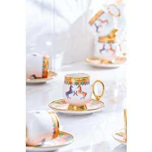 Wilshire Turuncu 6'lı Kahve Fincan Takımı Shp-07188