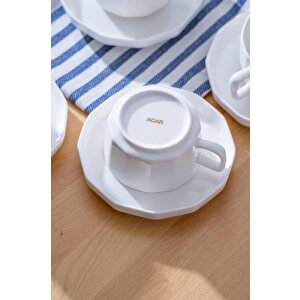 Porwm-05372 Hexagon 6lı Çay Fincanı Takımı