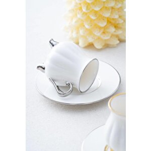 Felix 6 Kişilik Kahve Fincanı Takımı Platin - 90 Ml Sct-06174