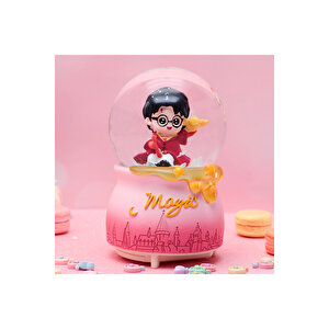 Harry Potter Büyük Boy Kar Küresi Işıklı, Müzikli, Püskürtmeli, Pembe, 16x12