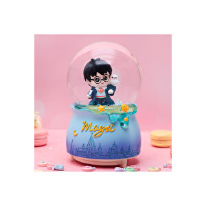 Harry Potter Büyük Boy Kar Küresi Işıklı, Müzikli, Püskürtmeli, Mavi, 16x12