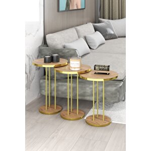 Zigon Sehpa Terra Gold Ceviz Ceviz Gold