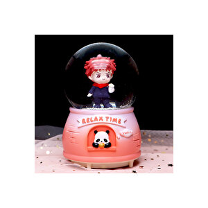 Naruto Büyük Boy Kar Küresi Işıklı, Müzikli, Püskürtmeli, Kırmızı, 16x12
