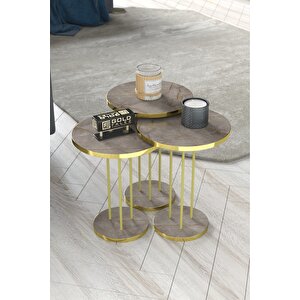 Zigon Sehpa Terra Gold Gordion Atlantik Çam Gold