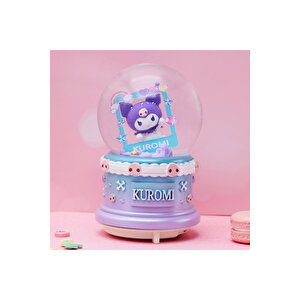 Kuromi Büyük Boy Kar Küresi Işıklı, Müzikli, Püskürtmeli, 16x12