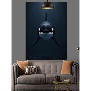 Köpekbalığı Portresi Dekoratif Kanvas - Mdf Ahşap Tablo 70x100 cm