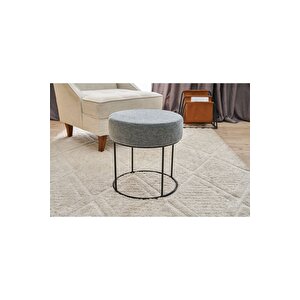 Moon Steel Ayaklı Puf Gabbana14 Gri