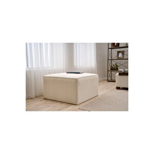 Kozan Puf Krem Gabbana 02 Krem