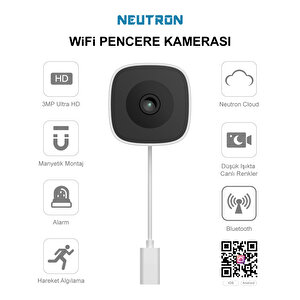 Neutron Ntl-ip15gs-3mp Wifi Pencere Kamerası