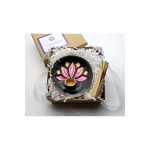 Vivusin El Yapımı Lotus Seramik Palo Santo Tütsülük Siyah