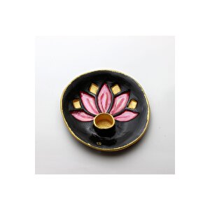 Vivusin El Yapımı Lotus Seramik Palo Santo Tütsülük Siyah