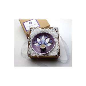 Vivusin El Yapımı Lotus Seramik Palo Santo Tütsülük Mürdüm