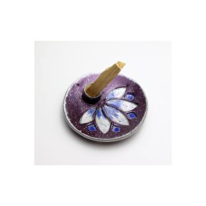 Vivusin El Yapımı Lotus Seramik Palo Santo Tütsülük Mürdüm