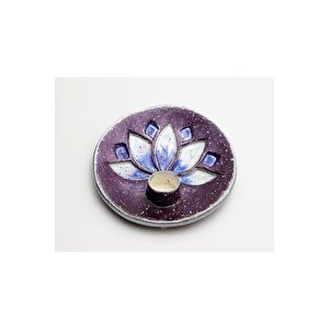 Vivusin El Yapımı Lotus Seramik Palo Santo Tütsülük Mürdüm
