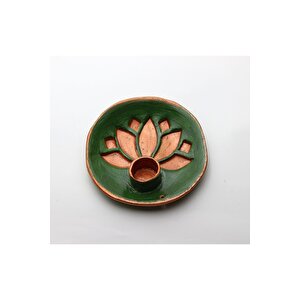 Vivusin El Yapımı Lotus Seramik Palo Santo Tütsülük Yeşil