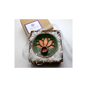 Vivusin El Yapımı Lotus Seramik Palo Santo Tütsülük Yeşil
