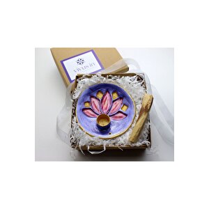 Vivusin El Yapımı Lotus Seramik Palo Santo Tütsülük Mor