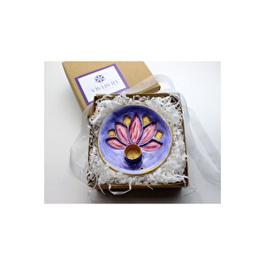 Vivusin El Yapımı Lotus Seramik Palo Santo Tütsülük Mor