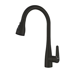 Spiralli Eviye Bataryası Pull Down 3 Fonksiyonlu Siyah Kte125-b