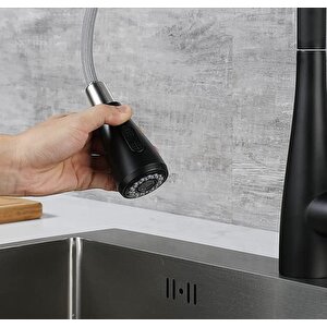 Fause Spiralli Eviye Bataryası Pull Down 3 Fonksiyonlu Siyah Kte125-b