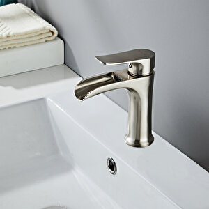 Lavabo Bataryası Şelale Fırçalanmış Nikel Klb112-br