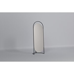 Folded Dekoratif Ayaklı Boy Aynası 55×160 Cm – Siyah Metal