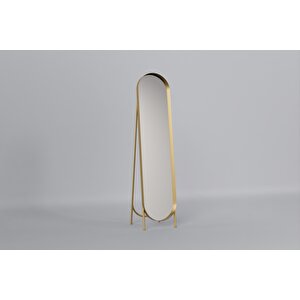 Cowen Ayaklı Dekoratif Ayna 179×41cm – Gold Metal Yapı