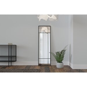 Noche Dekoratif Ayna 50×165 Cm – Siyah Metal Çerçeve