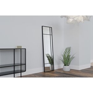 Noche Dekoratif Ayna 50×165 Cm – Siyah Metal Çerçeve