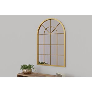 Ventena Gold Dekoratif Ayna 60×90 Cm – Modern Metal Çerçeve