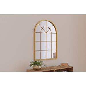 Ventena Gold Dekoratif Ayna 60×90 Cm – Modern Metal Çerçeve