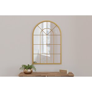 Ventena Gold Dekoratif Ayna 60×90 Cm – Modern Metal Çerçeve