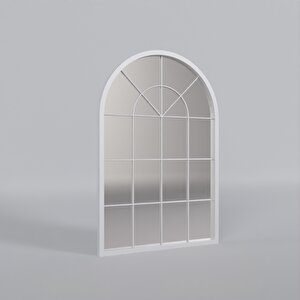 Ventena Dekoratif Ayna 60×90 Cm – Beyaz Metal Çerçeve