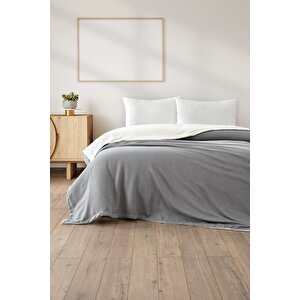 Likya Wellsoft Battaniye Gri 195x220 Cm