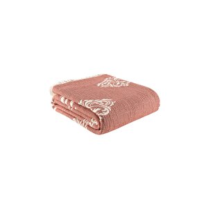 Barok Müslin Yorgan/Yatak Örtüsü Kiremit 220x240 Cm