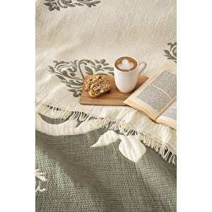 Barok Müslin Yorgan Yeşil 220x240 Cm