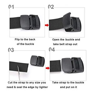 Outdoor Stretch Kemer 4 Cm 135 Cm Haki