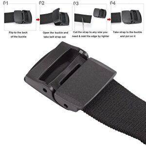 Outdoor Stretch Kemer 4 Cm 125 Cm Siyah