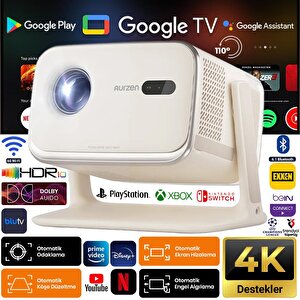 Vankyo Aurzen Boom Mini Android Google Tv 4k Destekli Projeksiyon Cihazı +hdr10+tof Auto Focus+tof Auto Keystone+6g Wifi+6.1bt+20w