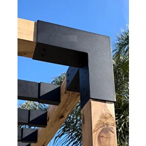 Iahşap 9 X 9 Ana Direk Köşe Meretek Çıkışı 3 Kollu Pergole Braketi