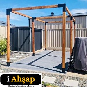 Iahşap Pergole Braket Seti 6 Ana Direkli Pergole Bağlantı Braket Seti