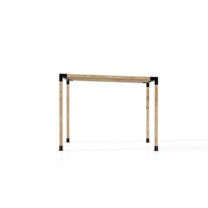 Iahşap 2.4 X 2.4 Metre Pergole Braket Seti 4 Ana Direkli Üstü Izgaralı Eğimli Pergole Braket Set