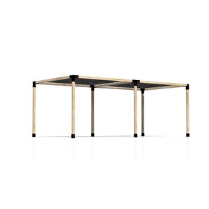 Iahşap 3.6 X 7.2 Metre Pergole Braket Seti 6 Ana Direkli Gölgelikli Pergole Braket Seti