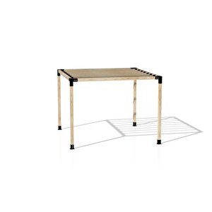 Iahşap 2.4 X 2.4 Metre Pergole Braket Seti 4 Ana Direkli - Izgaralı Pergole Seti